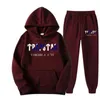 Erkek Eşofman Markası TRAPSTAR Baskılı Spor Giyim Erkekler 15 renk Sıcak İki Adet set Gevşek kapşonlu sweatshirt pantolon Hoodie koşu 220906