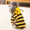 Abbigliamento per cani Pet Cute Bee Costume Maglione Piccolo Yorkie Abbigliamento Felpa con cappuccio Cucciolo Abbigliamento Outfit Primavera Autunno