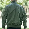 Mens jaquetas MA1 Bomber Jackets Men piloto à prova d'água Baseball Baseball Army Army Air Force StandCollar Big Pocket Casas Causal Autumn Spring 220906