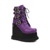 Женщины моды Hottie Low Boots Rock Punk Styl