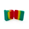 10 teile/los 9 ml quadratische form silikon rauchen werkzeug bohrinsel wachs mix farbe behälter für groß-und einzelhandel