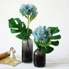 Sztuczna zieleń kwiatowa 3D Printed Artificial Hortangea Flowers Dekoracja ślubna 1 gałąź fałszywy kwiat prawdziwy dotyk DIY Birth Birthday Wreaths A6630 J220906