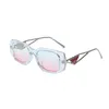 Women Designer Sunglasses Luxury Letter P Matal Hollow Out Cat Eyes Full Frame Uv400 Fashion Beach Holiday Sunglasses