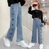 Baby Jeans For Girls Heart Pattern Kids Pants Spring Autumn Casual Children's Jeans Clothes 6 8 10 12 14 16 Year 20220906 E3