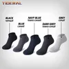 Athletic Socks 5 Paren/Set Mannen Korte Sokken Bamboevezel Enkelsokken Man Hoge Kwaliteit Zomer Winter Business Ademende Zwarte mannelijke Jurk Sok L220905