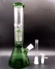 12 Zoll grüne Glaswasserbong-Wasserpfeifen Super dicke Rauchrohre weiblich 18 mm mit Baumarm Perc