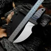 H9601 Couteau droit de survie en plein air ATS-34 Lame à pointe de chute en satin Full Tang G10 Poignée Couteaux à lame fixe avec Kydex