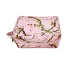 Rosa gren camo kosmetiska väskor 25st lot ga warehouse klassisk rektangel designer makeup väska anpassade brudtärna toalettartiklar med blixtlåsstängning domil106-1983