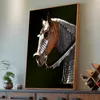 Canvas Painting Black Horses Wild Animals Art Posters and Prints Modern Cuadros Wall Art Pictures For Living Room Decoration