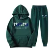 Mens Tracksuits Mens 스포츠웨어 브랜드 Trapstar 인쇄 후드 스웨터 바지를 따뜻하게 유지합니다.