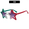 Óculos de sol 2022 Moda personalizada Cinco Star Trend Party Beach Funny Multicolor Glasses9651750