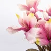 가짜 꽃 녹지 인공 릴리 실크 꽃 꽃 피는 가짜 꽃 지점 DIY 웨딩 중심 장식 가을 정원 가정 장식 흰색 J220906
