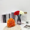 Faux Floral Greenery Small Hand Bouquet Artificial Fake Flower Simulation Carnation Wedding Home Decoration Arrangement J220906