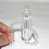 Nouveau fumer 10mm 14mm mâle diamant noeud boucle quartz banger avec bouchon en verre clair carb pour tuyau d'eau Bong Dab Rig