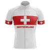 새로운 2022 스위스 사이클링 팀 저지 19D 패드 자전거 반바지 세트 빠른 건조 로프 CICLISTO MENS Pro Bicycling MAILLOT CULOTTE WEAR284G