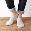 Athletic Socks Men Short Invisible Bamboo Fiber Mesh Casual Solid Thin Sil Anti-Slip Boot Low Cut Out Unisex L220905