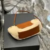 High quality mini Lamb wool shoulder bags Metal letter Gold chain crossbody bag vintage dinner packages Sheepskin Envelope bags fashion clutch handbags 18cm