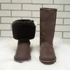 2022 haute qualité Aus WGG femmes bottes hautes classiques femmes botte neige bottes d'hiver bottes en cuir certificat sac à poussière livraison directe