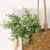 Faux Floral Greenery Green Plastic Fake Eucalyptus Voice Faux Artificial Plants For Home Decor Plantas Artificiales Turning Party Garden Decoration J220906