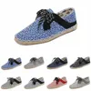 Chaussures décontractées hommes femmes toile baskets rayure gris noir blanc bleu ciel hommes formateurs jogging marche huit