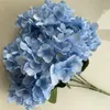 Faux kwiatowa zieleń 5 głów Hortensia Hotel Wedding Flower Pieczek dekoracyjny wielokolorowy hortensia fałszywy bukiet kwiat J220906