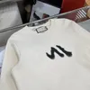 Designer top version Hoodie pure hand GU 2022 autumn and winter new hand-painted grass letter logo men and women same style round neck sweater