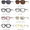 Sonnenbrille Mode einzigartige doppelte Farbe Rechteck Frauen retro klare Anti-Blu-Strahlen-Brillen Rahmen M￤nner quadratische T￶ne UV400 Aktivit￤t p