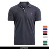 Polo da uomo AIOPESON Polo da uomo Polo da uomo casual con ricamo cervo 35% cotone Polo da uomo manica corta alta quantità polo da uomo 220905