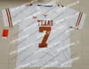 Vêtements de football universitaire américain personnalisés Texas Longhorns 6 Devin Duvernay 7 Caden Sterns Daniel Young 17 Cameron Dicker 2019 Orange rétro noir hommes jeunesse enfant 150TH J