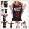 Colégio usa personalizado 2011 homens basquete McDonald's All-American Jersey Cole Anthony Scottie Lewis Josh Green Oscar Tshiebwe Precious Achiuw