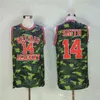 Wskt College Wears Cheap Men FRESH PRINCE OF BEL-AIR Movie Sewn Basketball 14 WILL SMITH 25 Carlton Banks All Stitched Jerseys High Quality Embro