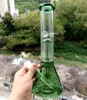 12 inch Super dikke glazen waterpijp groen water Bong beker met boomarm perc met vrouwelijke 18 mm gewricht