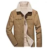 Jackets masculinos Mcikkny Men's WhiM Warm Lão forrado e casacos roupas térmicas de fora de tamanho para masculino m-4xl