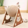 Giocattoli gatto in legno giocattolo per giocattolo interattivo graffiatore con gattino da gattino paws macinati graffiti gatti per