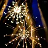 Cordes guirlandes lumineuses Led ficelle feu d'artifice fil de cuivre étanche bricolage scintillant fête de mariage pissenlit lampe