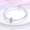 Fit Pandora boncuk 925 gümüş çekicilik kadın takı Silikon Spacer Stoper Klip Charms Chamilia