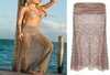 Сексуальные женщины бикини купальные костюмы прикрытие пляжное платье сетка Полая юбка для вязания крючком