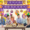 البالونات الحفلات L Lakers تشمل لوازم عيد ميلاد Banner Cake Topper Cupcake Toppers معلقة دوامات وملصقات للأطفال Mxhome AMN8L