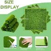 Decorative Flowers 15/20/30cm Grass Mat Green Artificial Grassland Moss Lawn Turf Carpet DIY Micro Landscape Home Floor Aquarium Wedding