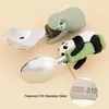 Tasses Vaisselle Ustensiles Lofca Panda Bébé Cuillères En Silicone Fourchette Paresseux Alimentation Nourriture Apprendre À Manger Vaisselle Pour Enfants Sans BPA 220906