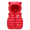 후드가있는 어린이 양복 조끼 어린이 겉옷 아동 아이 재킷 따뜻한 면화 아기 소년 소녀 조끼 봄 가을 3-14 세