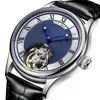 Montre-bracelets Giv Flying Tourbillon Squelette mécanique Mouvement de montre de luxe pour les hommes Sapphire Imperproof Watches Man