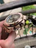 Luxury Mech Mechanical Watch Series 26470or A125cr.01 Marca de relógios de relógios de pulso cinza de ouro rosa de ouro