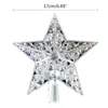 Рождественские украшения 066E Nordic Style Topper Topper Star с светодиодным батареем из искусственных хрустальных бусин