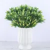 Faux blommor grönare mini konstgjorda blommor plast lilja vatten växter falska blad blommor vattenpest grön trädgård dekoration hem för bukett j220906