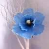 Faux Floral Greenery 30Cm Fake Large Poppy Silk Artificial Flowers For Wedding Christmas Party Home Decoration J220906