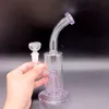 El agua de cristal gruesa de 8,5 pulgadas Bong las cachimbas con el reciclador de los tubos que fuman de la hembra Perc del brazo del árbol 14m m