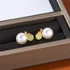 French Niche Design Stud Simple Personality Pearl Earrings Temperament All-Match Sweet Korean Version Ins Jewelry Accessories