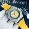 Luxury Mens Mechanical physical fashion Watch calendar soft and Comfortable Rubber Strap mechanical sports