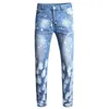 25 soorten stijl gescheurde jeans heren mager slanke denim broek Casual blauw slijpende witte zakelijke stijl handpuntbroek